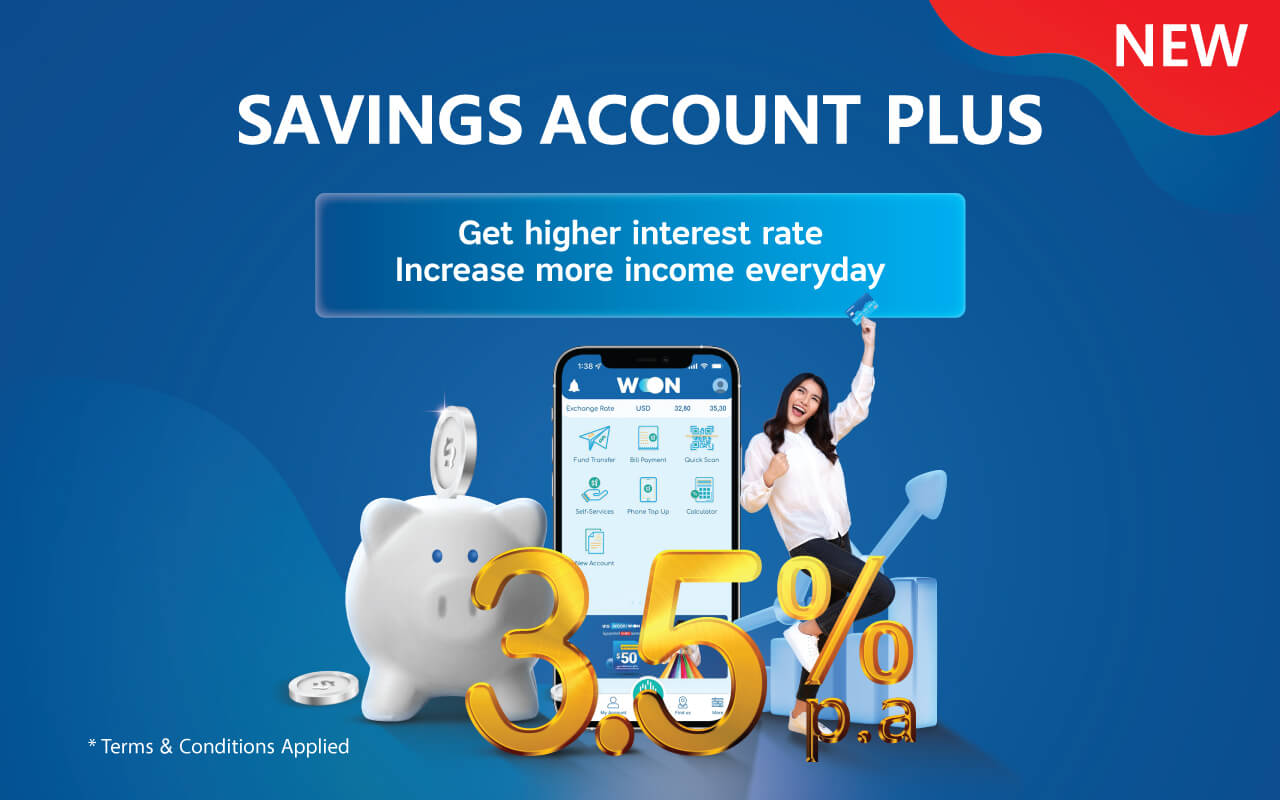 Higher interest rate and more flexible with Savings Account Plus from Woori bank!